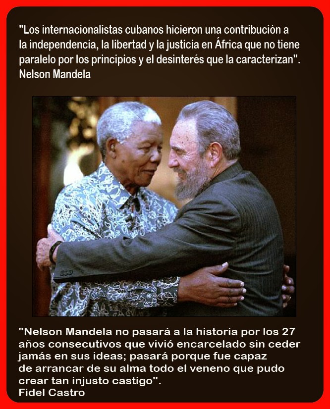 Nelson Mandela en Cuba y Fidel Castro
